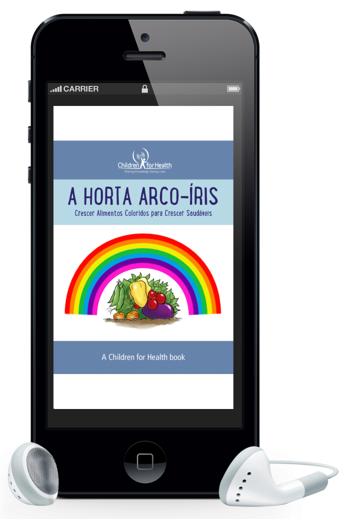 The cover of the mobile version of A Horta Arco-Iris.