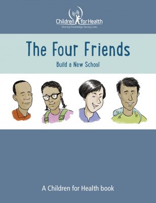 Cover of the Four Friends book with title and head portraits of the four children.
